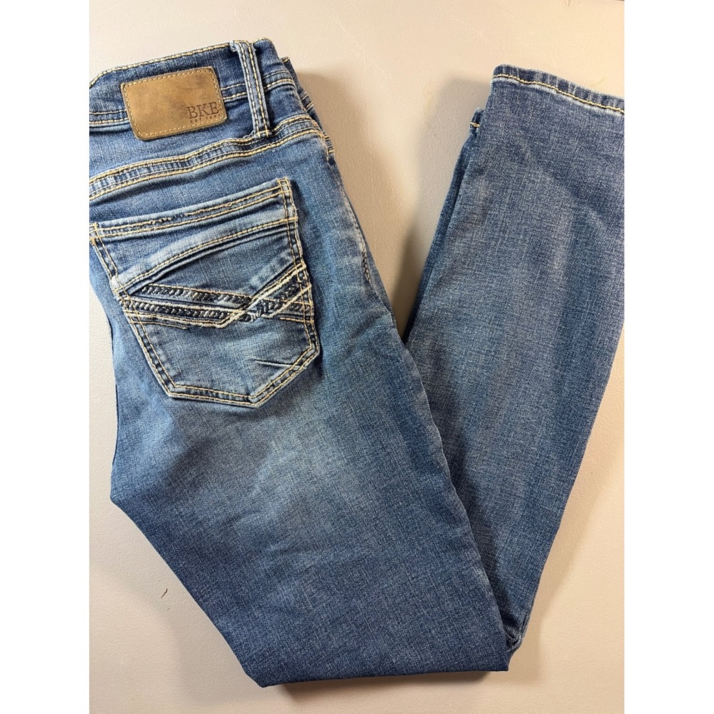 BKE Mason Jeans Mens 34x32 Blue Slim Fit Stretch Medium Wash Denim Tapered‎ Leg